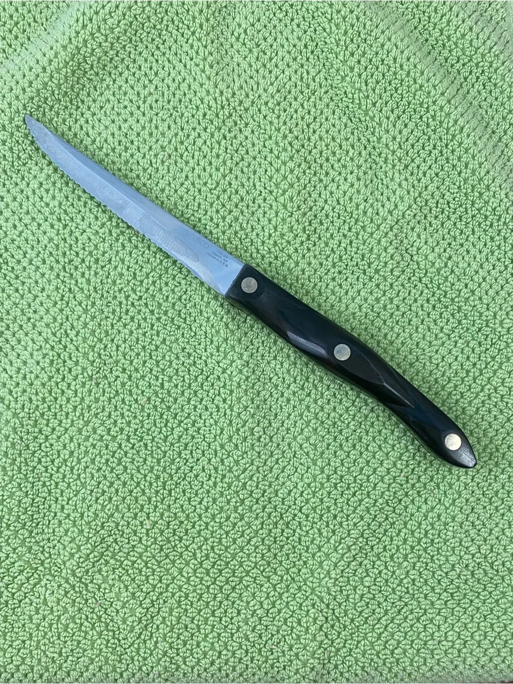 Cutco Black Handle Serrated Trimmer Knife 1721 JG